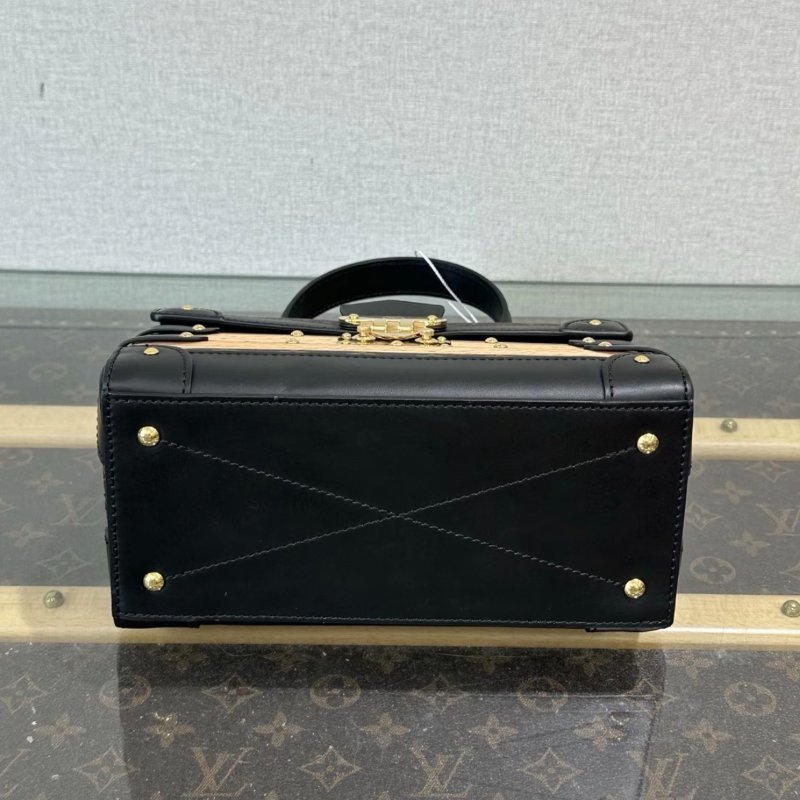 LV Trianon花木條手提硬盒芯片款21*16*11 98新配件鏡子塵袋-3