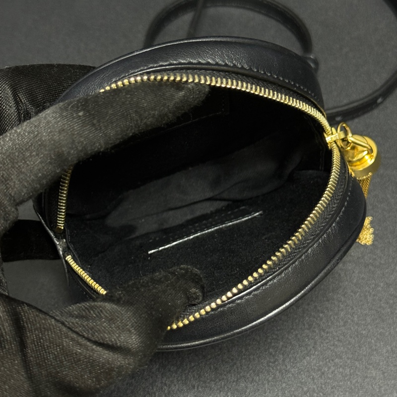 (全新閒置品🎁) YSL 聖羅蘭 黑金圓餅包 斜背包-6