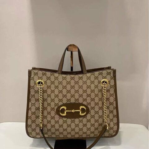 ✨GUCCI 1955手提肩背托特包 35.5*24.5*12 98新配件塵袋盒子