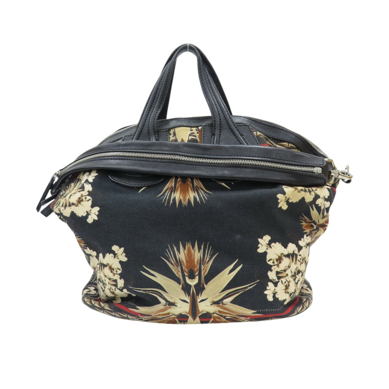 黑色印花帆布 牛皮 Pandora 兩用包 銀扣【GIVENCHY 紀梵希】-1