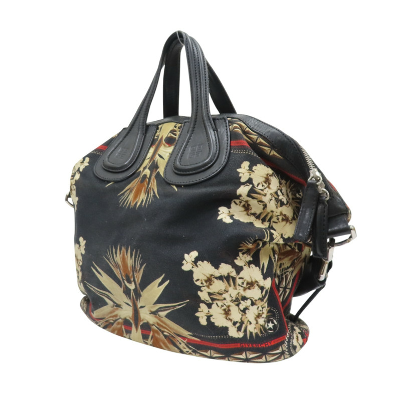 黑色印花帆布 牛皮 Pandora 兩用包 銀扣【GIVENCHY 紀梵希】-2