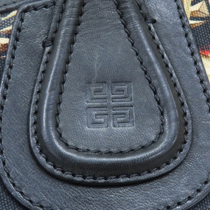 黑色印花帆布 牛皮 Pandora 兩用包 銀扣【GIVENCHY 紀梵希】-7