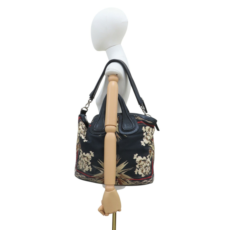 黑色印花帆布 牛皮 Pandora 兩用包 銀扣【GIVENCHY 紀梵希】-11