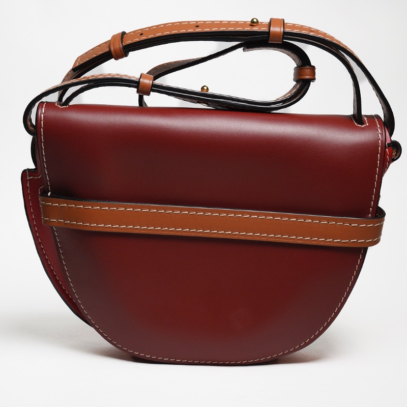LOEWE GATE SMALL 撞色牛皮斜背包馬鞍包-1