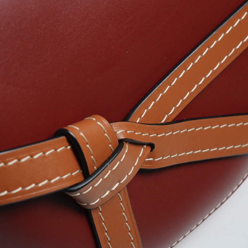 LOEWE GATE SMALL 撞色牛皮斜背包馬鞍包-7