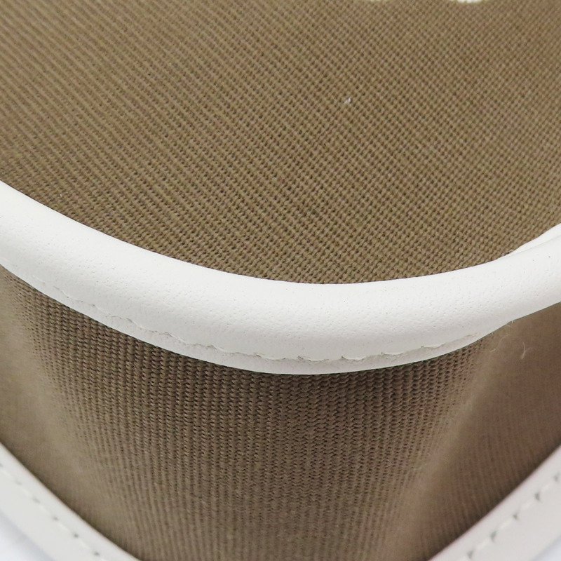 大象灰 Toile帆布 白色牛皮 Neo Evelyne 16 肩背包 K刻 金扣【HERMES 愛馬仕】-10