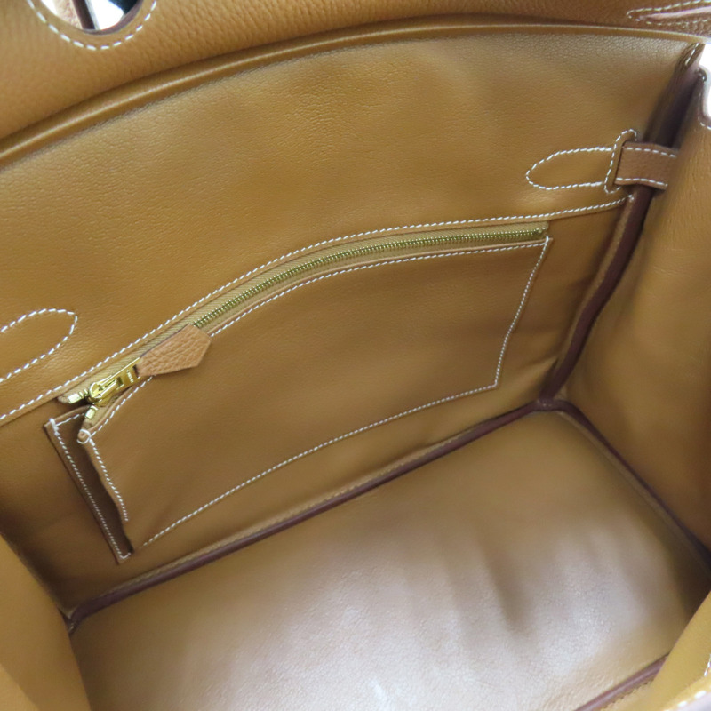 金棕色 Togo牛皮 Birkin 30 柏金包 手提包 D刻 金扣【HERMES 愛馬仕】-4