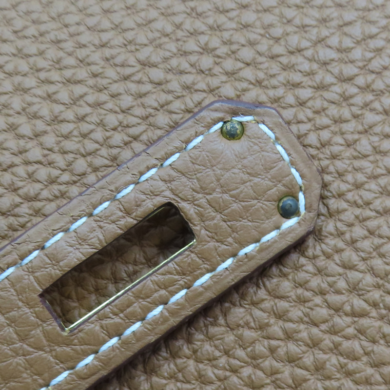 金棕色 Togo牛皮 Birkin 30 柏金包 手提包 D刻 金扣【HERMES 愛馬仕】-17