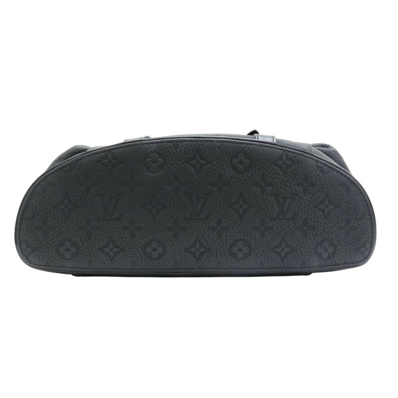 黑色 原花壓紋牛皮 Christopher MM 後背包 銀扣 M55699【LOUIS VUITTON 路易威登】 M55699-3