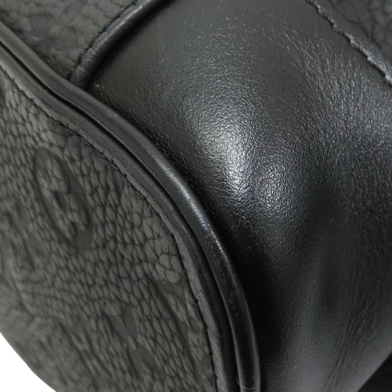 黑色 原花壓紋牛皮 Christopher MM 後背包 銀扣 M55699【LOUIS VUITTON 路易威登】 M55699-14