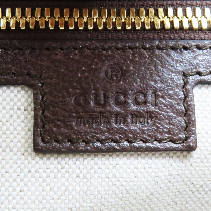 棕色 帆布 牛皮 Jumbo GG 兩用包 金扣 756660【GUCCI 古馳】 756660-7