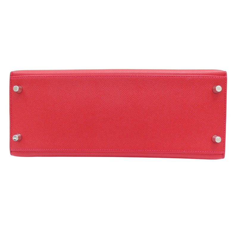 紅色 Epsom牛皮 Kelly 28 两用包 X刻 銀扣【HERMES 愛馬仕】 X刻/Rouge Casaque-3