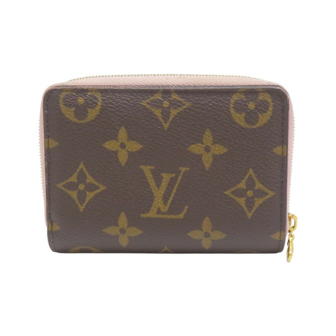 粉/棕色 原花帆布 牛皮 Portefeuille Lou 兩折短夾 M82378【LOUIS VUITTON LV 路易威登】 M82378