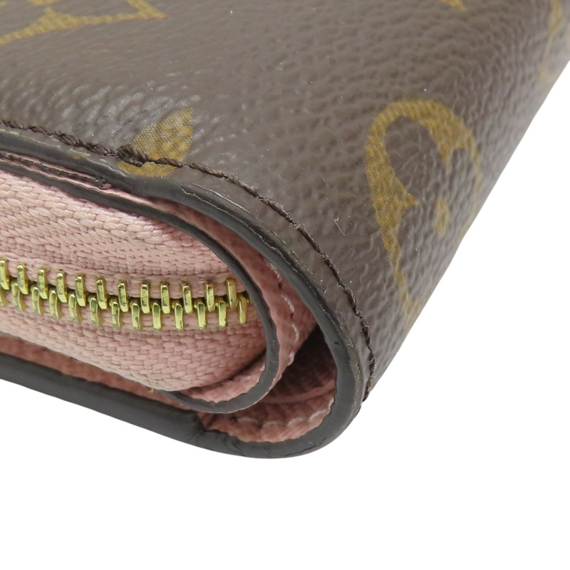 粉/棕色 原花帆布 牛皮 Portefeuille Lou 兩折短夾 M82378【LOUIS VUITTON LV 路易威登】 M82378-12