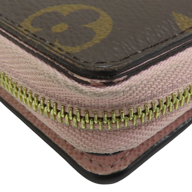 粉/棕色 原花帆布 牛皮 Portefeuille Lou 兩折短夾 M82378【LOUIS VUITTON LV 路易威登】 M82378-13