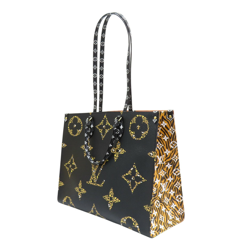 卡其/黑色 原花帆布 豹紋 On The Go GM 兩用包 M44674【LOUIS VUITTON LV 路易威登】 M44674-2