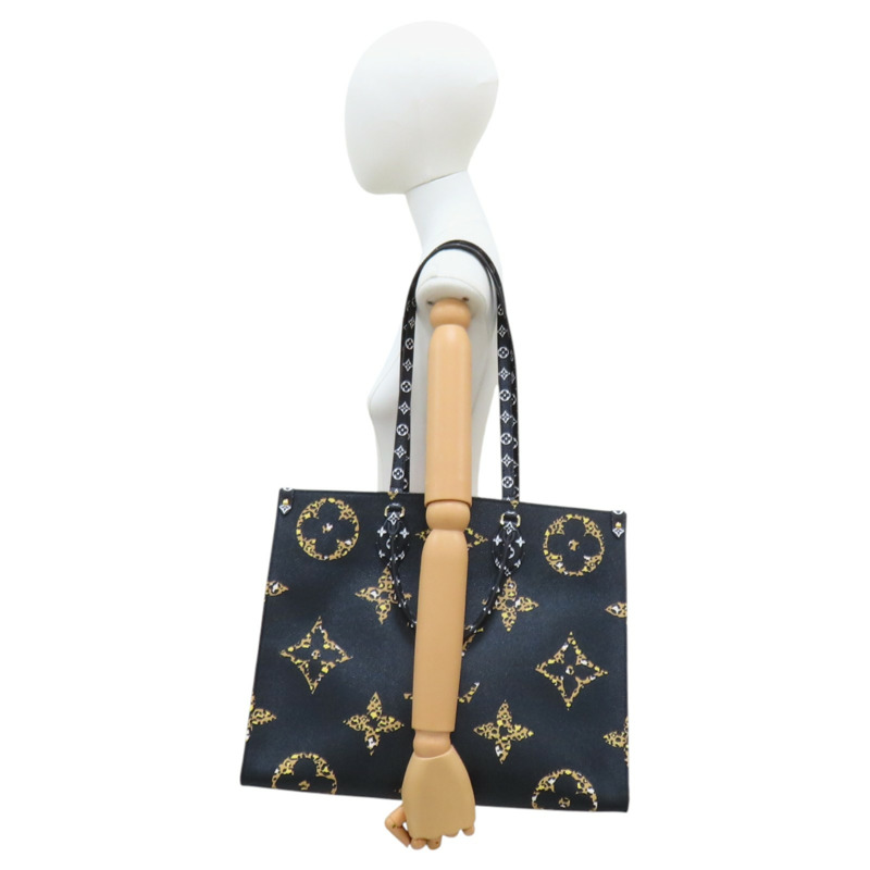 卡其/黑色 原花帆布 豹紋 On The Go GM 兩用包 M44674【LOUIS VUITTON LV 路易威登】 M44674-11