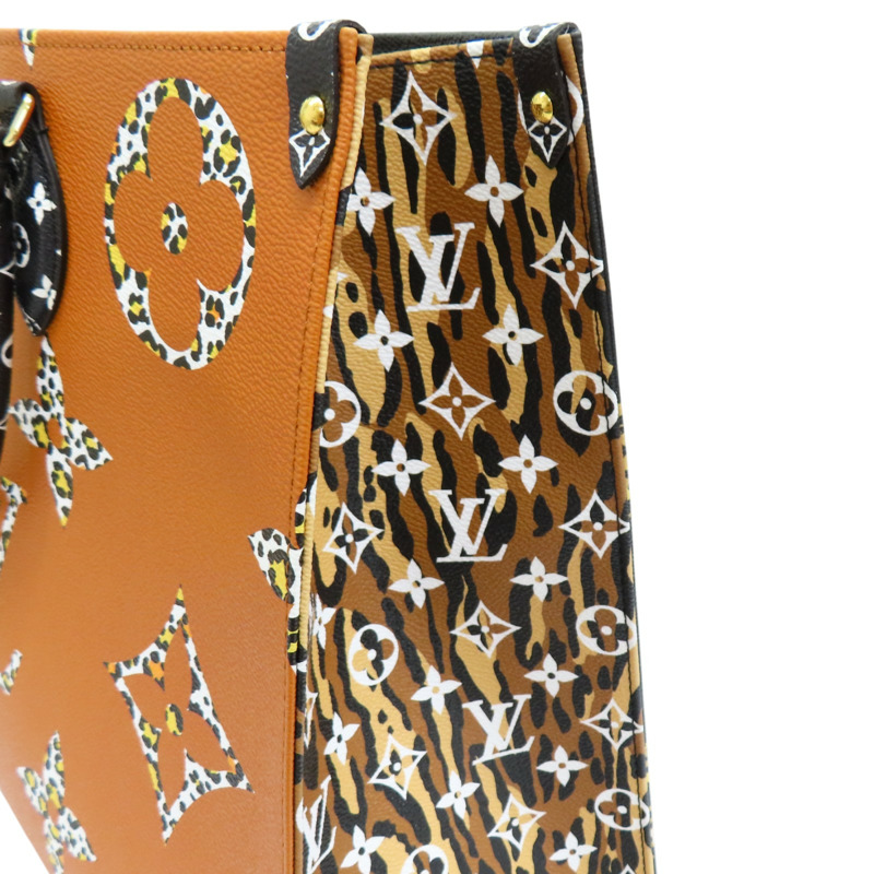 卡其/黑色 原花帆布 豹紋 On The Go GM 兩用包 M44674【LOUIS VUITTON LV 路易威登】 M44674-13
