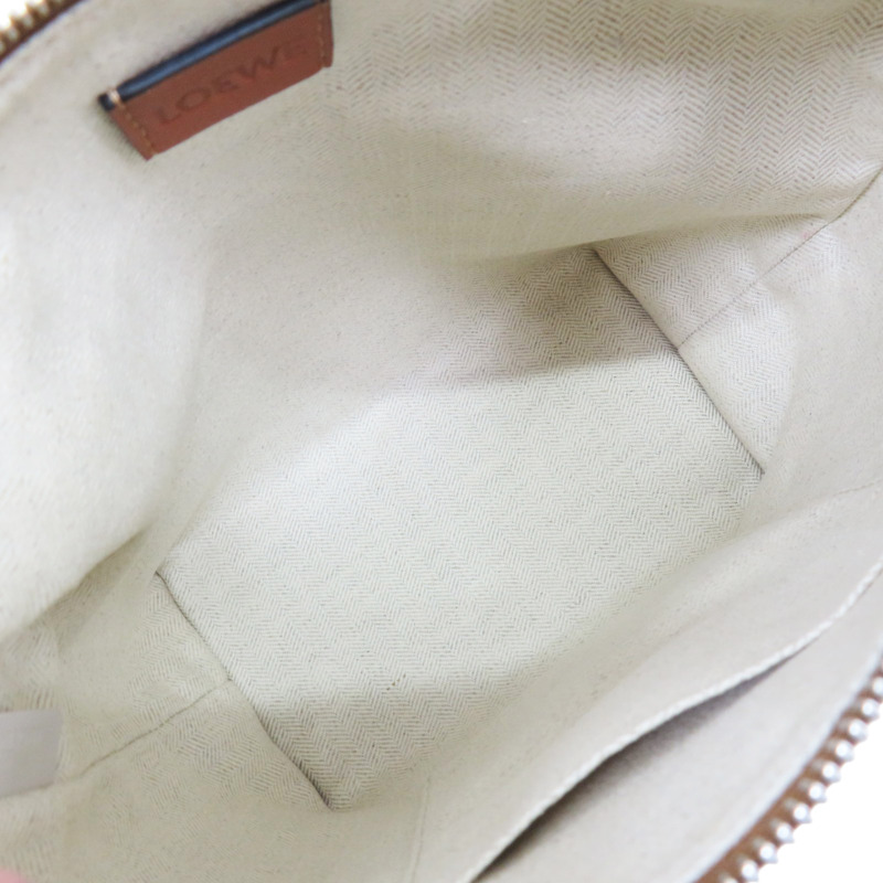 棕色 小牛皮 Cubi 小型 肩背包【LOEWE 羅威】 B906Q63X04-4