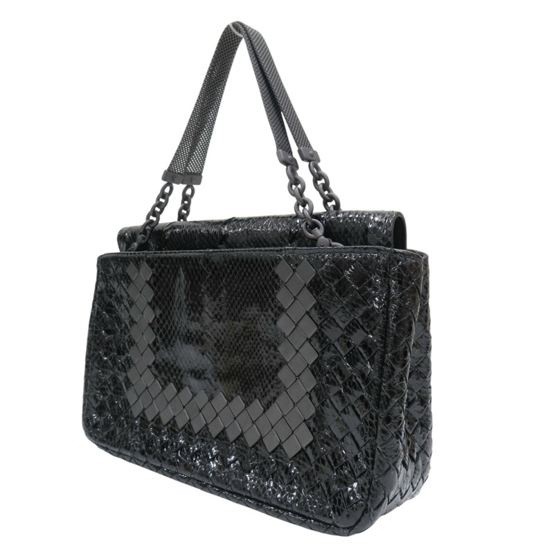 黑色 漆皮皮革 手提包【BOTTEGA VENETA BV 寶緹嘉】-2
