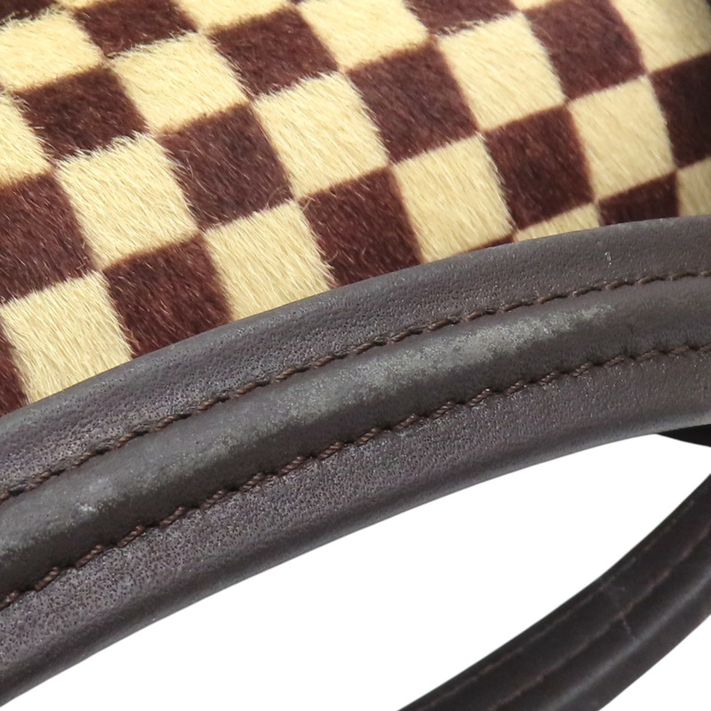 棕色 格紋馬毛 Sauvage Lion 手提包 M92131【LOUIS VUITTON 路易威登】 M92131-17