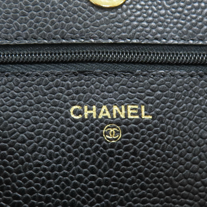 黑色 荔枝紋牛皮 WOC 肩背包 金扣 AP0250【CHANEL 香奈兒】 AP0250-7