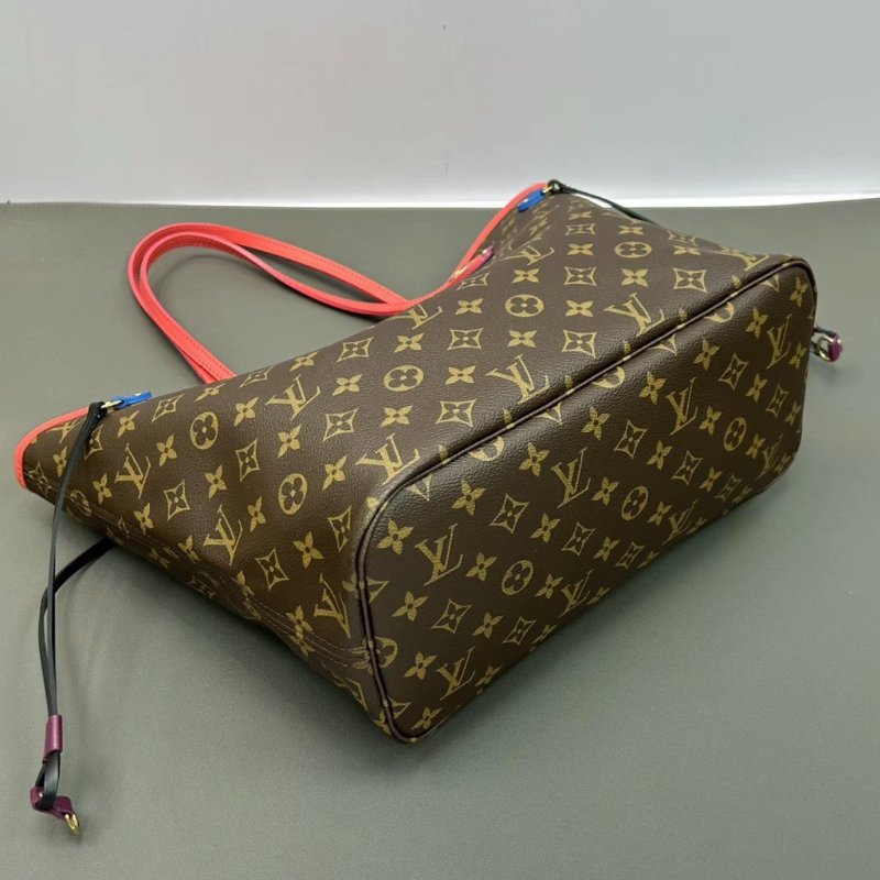 LV 限量老花 Neverful1小怪獸中號購物袋32*28*14 98新配件塵袋-2