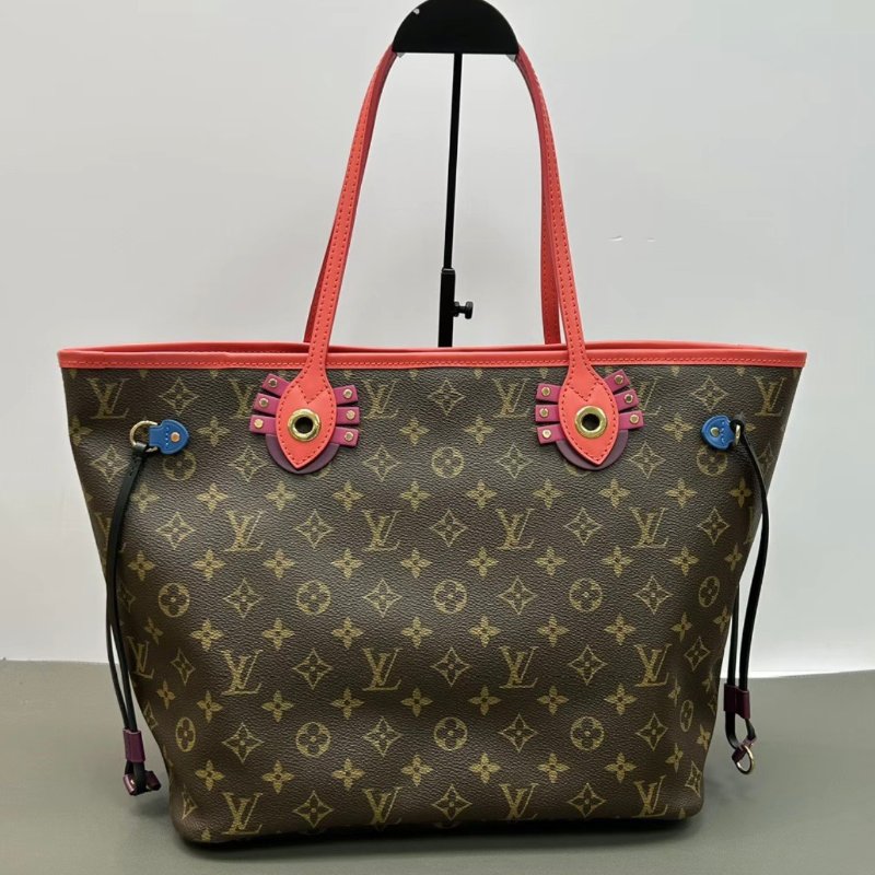 LV 限量老花 Neverful1小怪獸中號購物袋32*28*14 98新配件塵袋-4