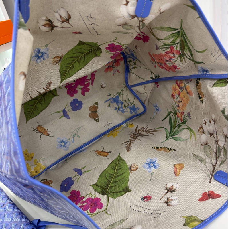 Goyard/戈雅 鳶尾紫雙面托特包 SAINT LOUIS大號 ,內裡花卉圖案 25年新款限量色 鳶尾紫 尺寸40*20*34cm-8