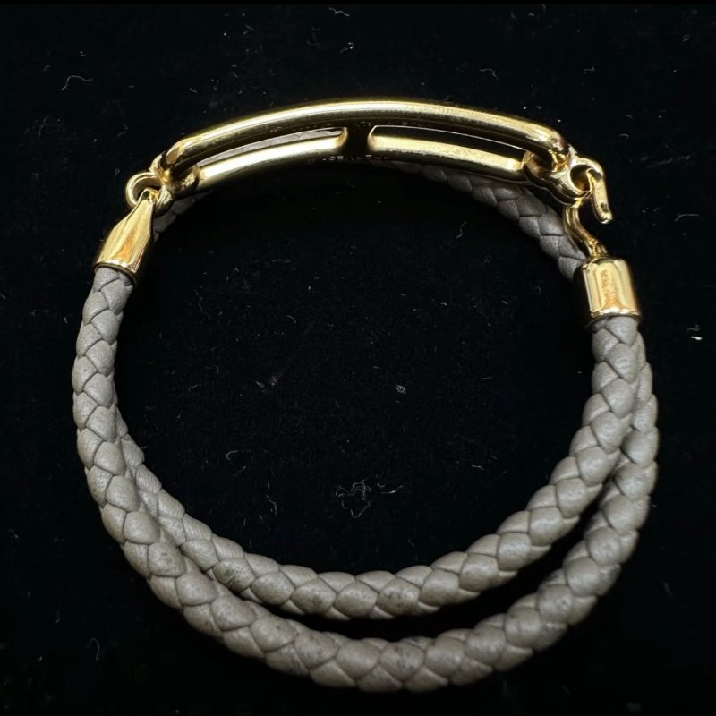 HERMES Roulis大象灰豬鼻子雙圈手繩 鏈長31.5cm 98新配件盒子塵袋-2
