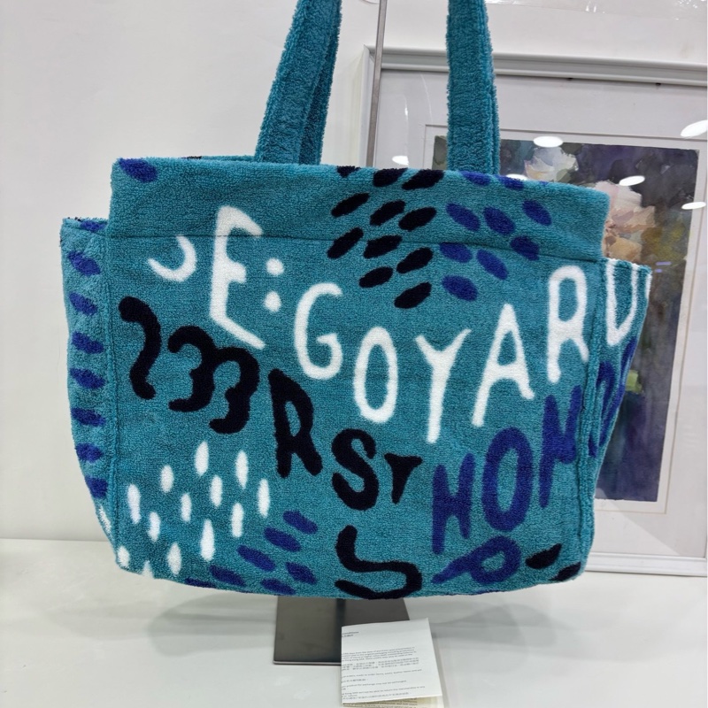 Goyard限量藍色毛巾沙灘包 有購證-0