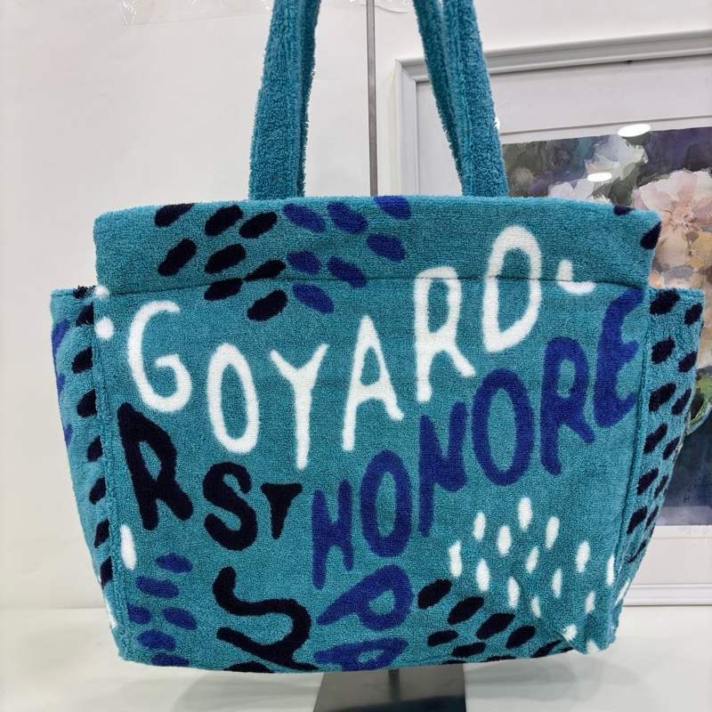Goyard限量藍色毛巾沙灘包 有購證-1