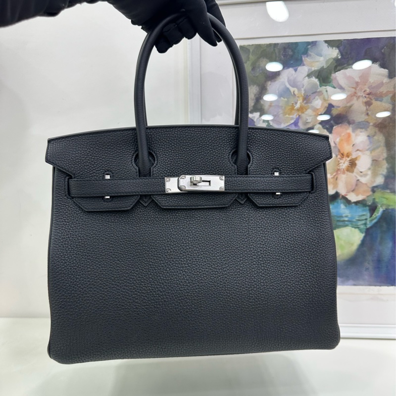 Hermes birkin 30 黑銀 togo皮 W刻 2025年購證 全新-5