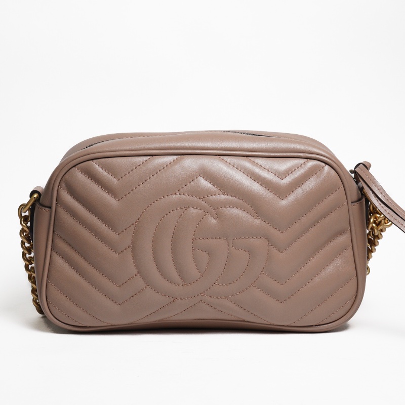 Gucci藕粉色gg logo相機包-1