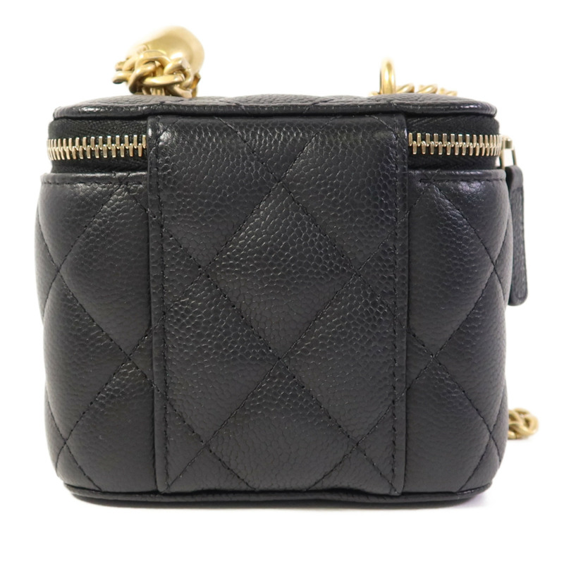 CHANEL 牛皮皮革Vanity Case金扣鏈帶肩背袋-1