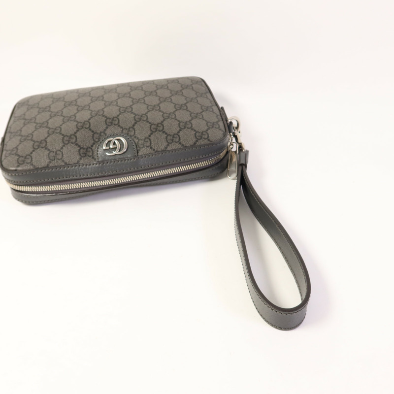 GUCCI 塗層帆布Ophidia銀扣肩背袋-4