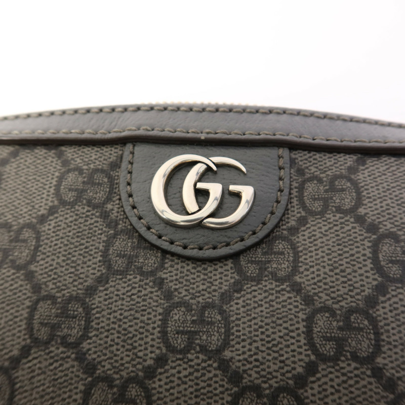 GUCCI 塗層帆布Ophidia銀扣肩背袋-10