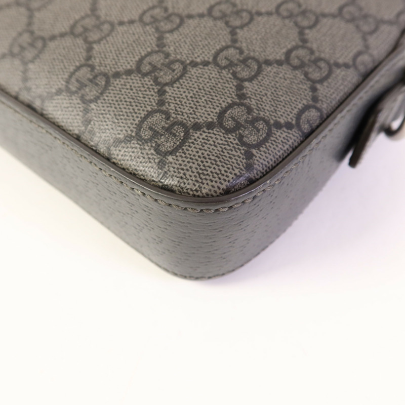 GUCCI 塗層帆布Ophidia銀扣肩背袋-13