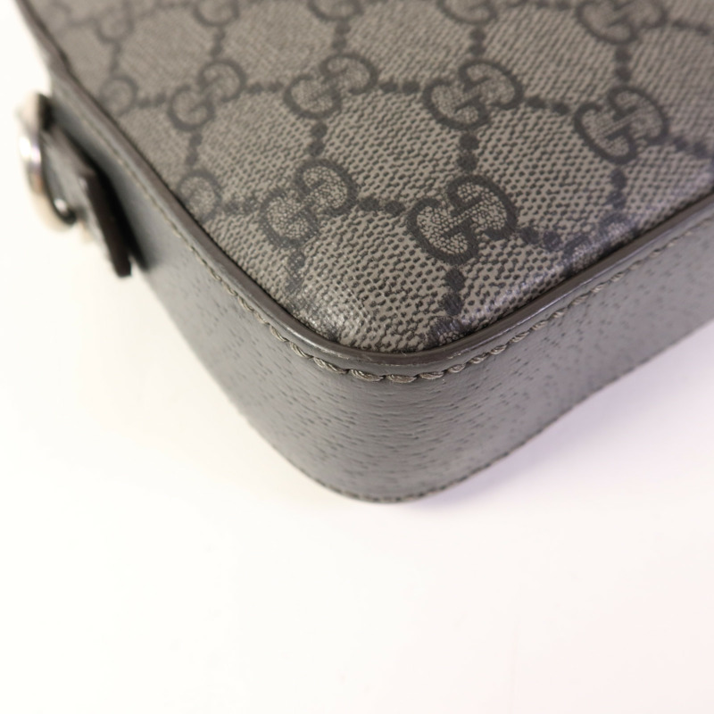 GUCCI 塗層帆布Ophidia銀扣肩背袋-14