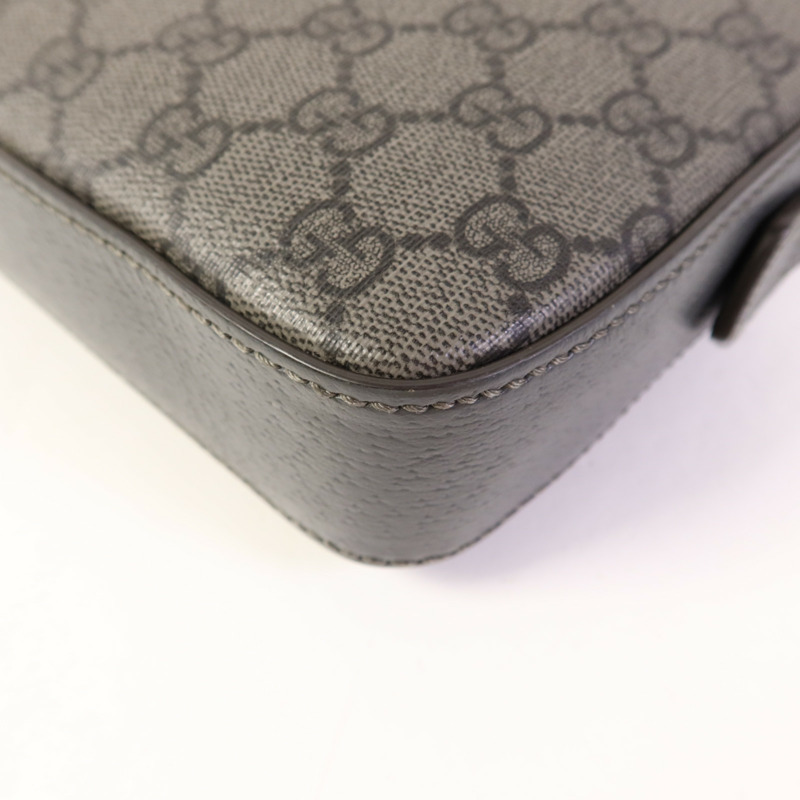 GUCCI 塗層帆布Ophidia銀扣肩背袋-15