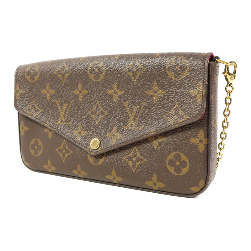 LOUIS VUITTON Monogram Pochette Felicie金扣鏈帶肩背袋-2