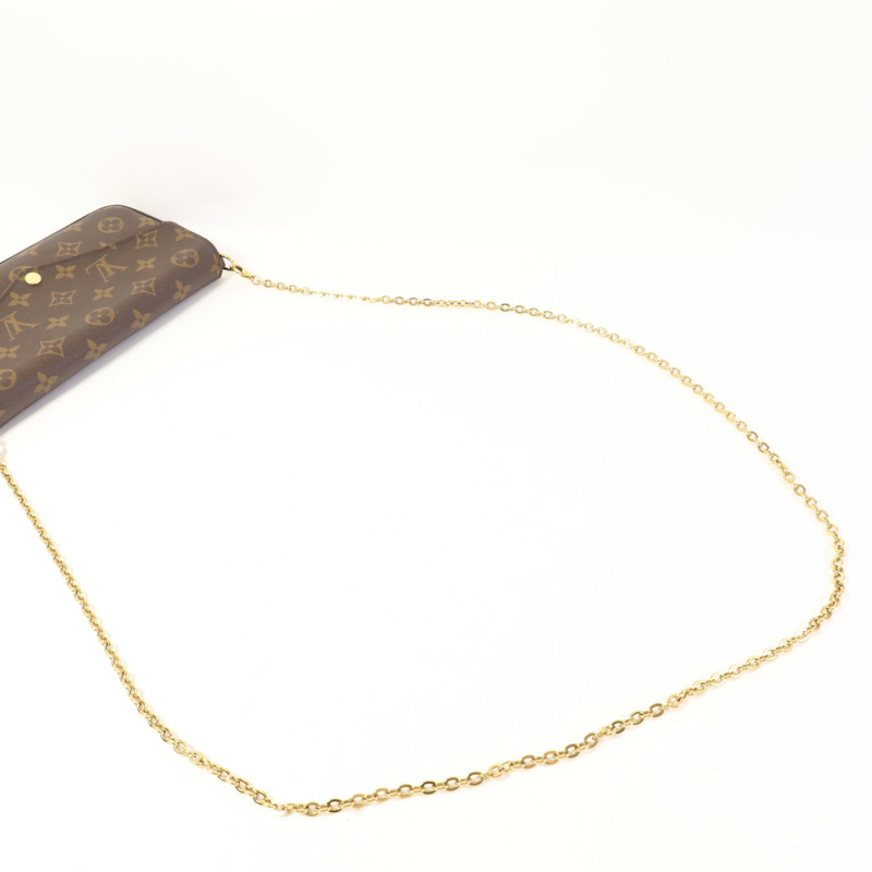 LOUIS VUITTON Monogram Pochette Felicie金扣鏈帶肩背袋-5