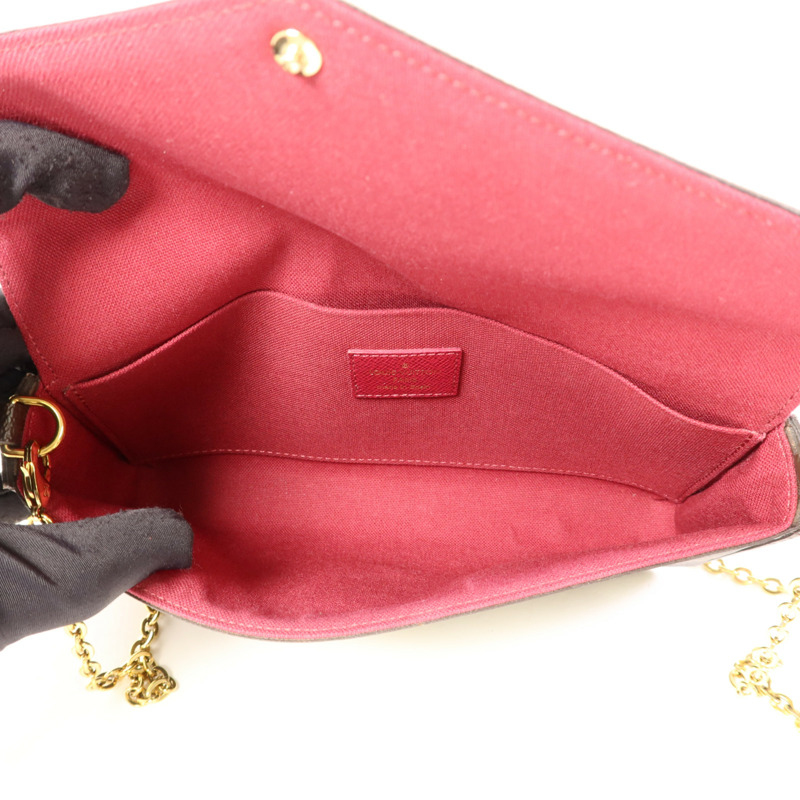 LOUIS VUITTON Monogram Pochette Felicie金扣鏈帶肩背袋-6
