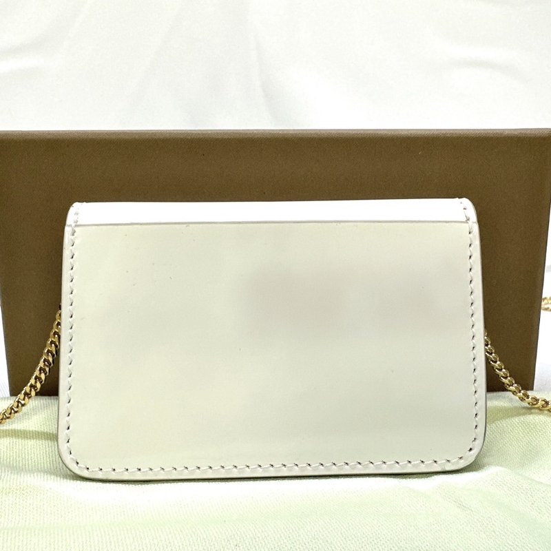 BURBERRY 鏈帶翻蓋皮革卡包-1