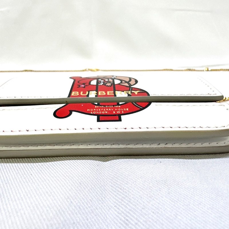 BURBERRY 鏈帶翻蓋皮革卡包-8