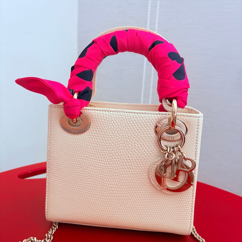 Dior Lady Dior mini 白金 蜥蜴皮 極新 全網最低❤️-0