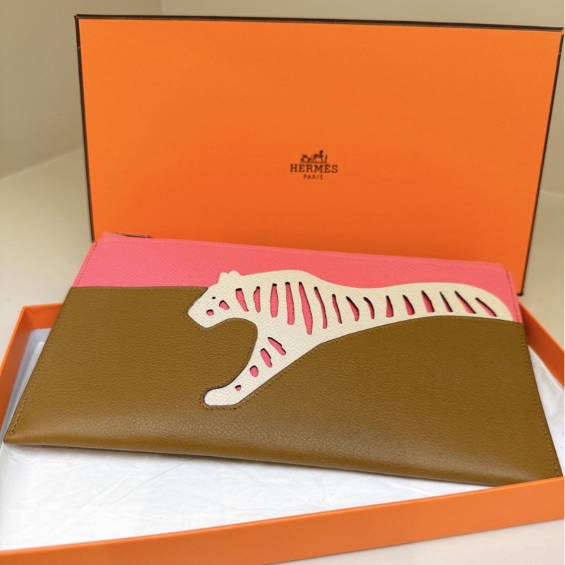 HERMES 拼色老虎手拿包 D刻-0
