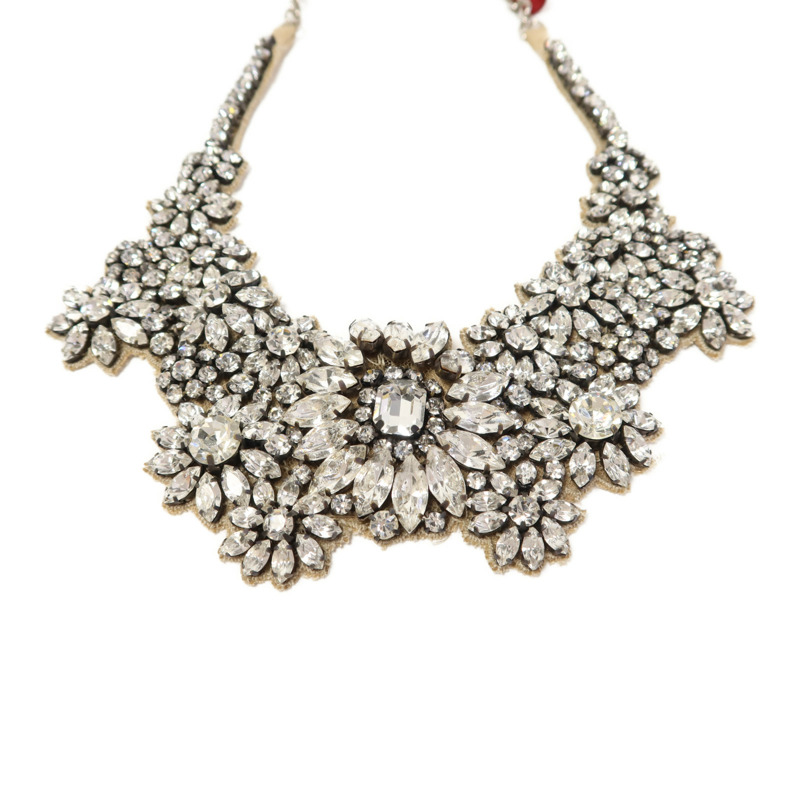 Valentino 金屬/水鑽/絲質Necklace項鍊-1