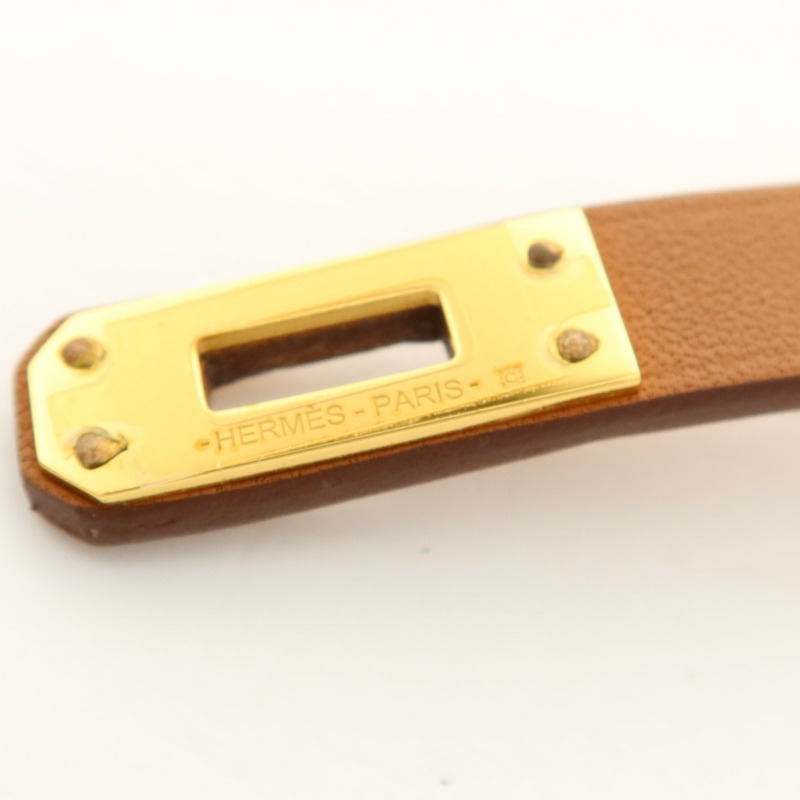 HERMES Swift皮革Mini Kelly Double Tour金扣手帶Gold-7