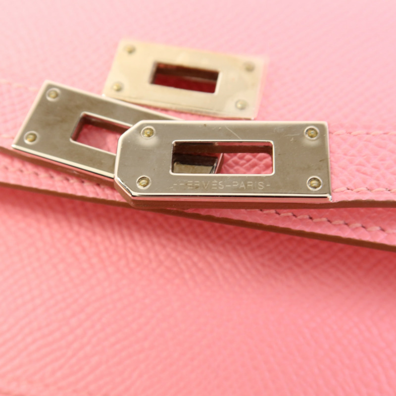 HERMES Epsom皮革Kelly Wallet銀扣錢包-8